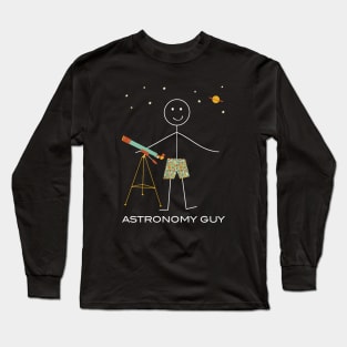 Funny Mens Astronomy Design Long Sleeve T-Shirt